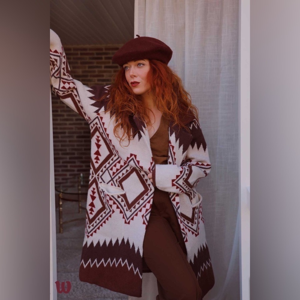 Geometric Retro/boho Inspired Spring Jacket | small - Picture 4 of 12